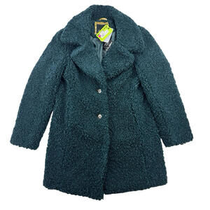 Sam Edelman Faux Fur Teddy Coat Green Size M